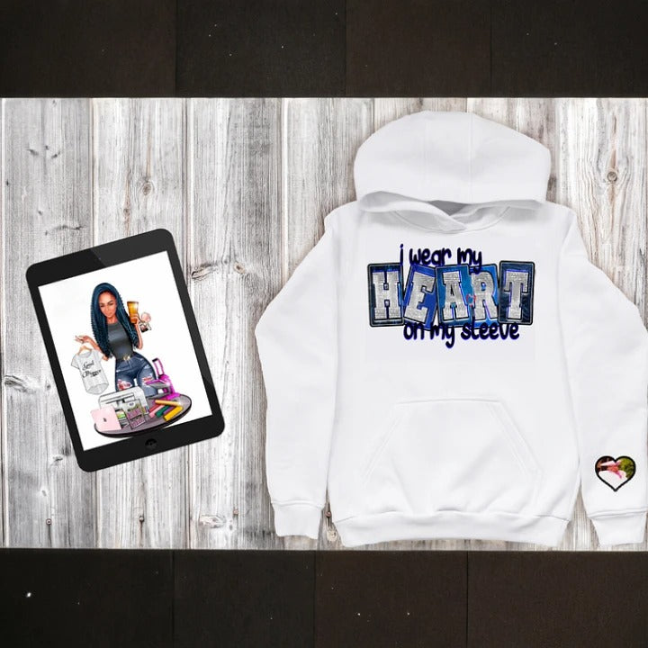 Custom I Wear My Heart On My Sleeve Sweatshirt