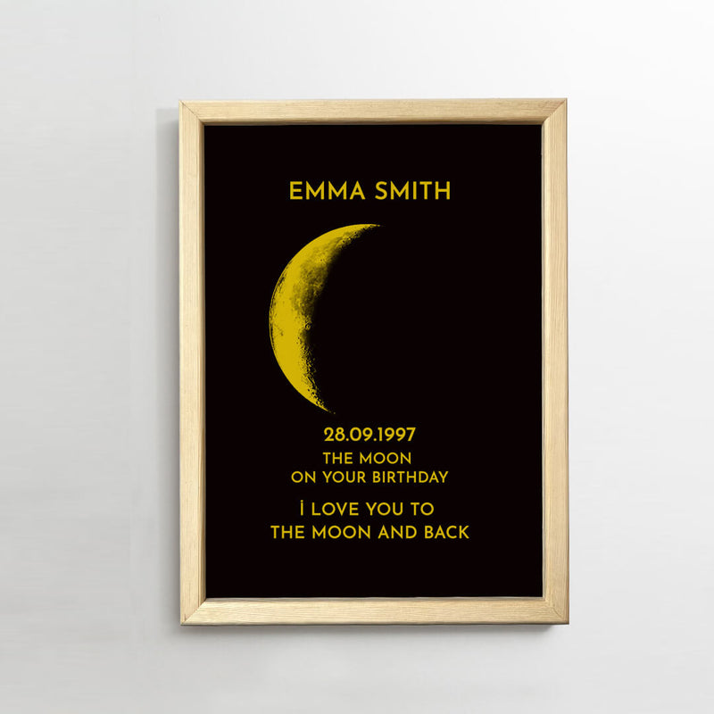 50%OFF🌔Custom Couple Art Frame/ REAL MOON PHASE - For Memory Gift