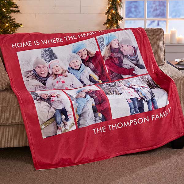 Personalized Photo Plush Fleece Photo Blanket