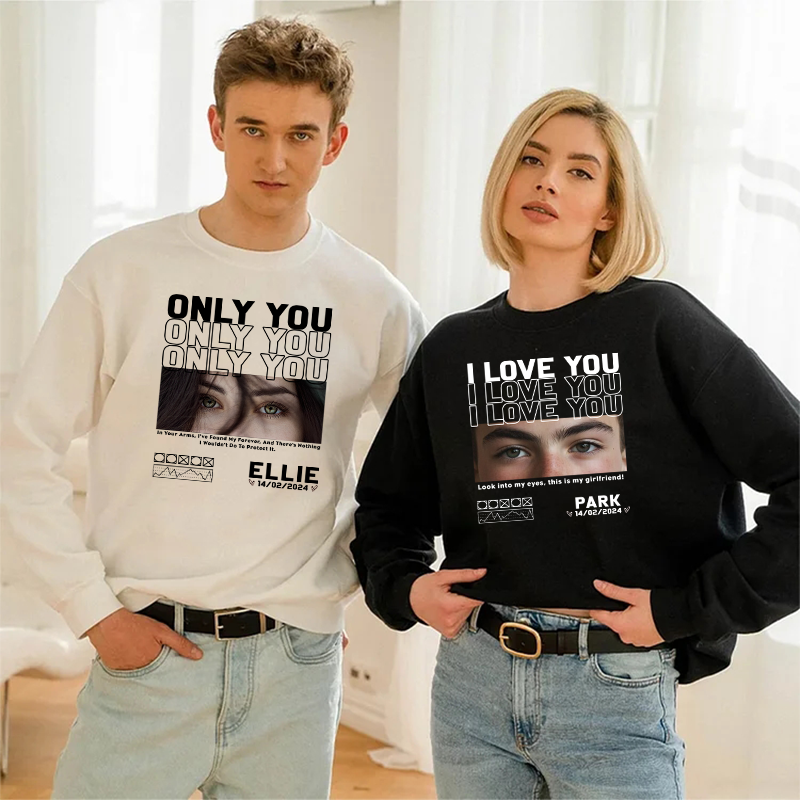 Unique Custom Eyes Photo Shirt, Valentine's Day Gift