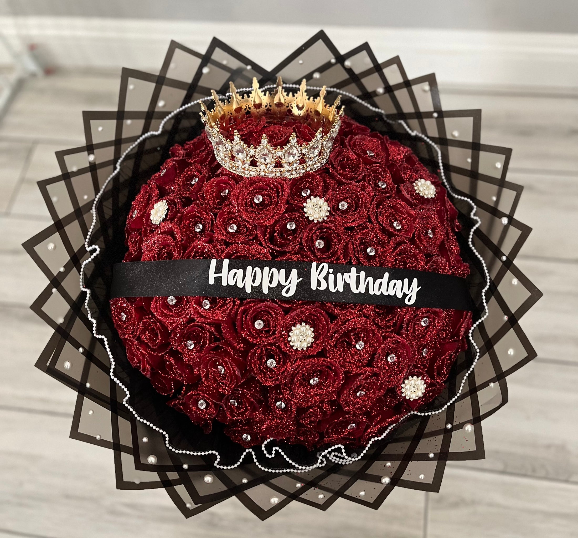💕Beautiful Rhinestones Bouquet of Forever Glitter Roses (Never Fade)💐—Perfect Valentine's Day Gift