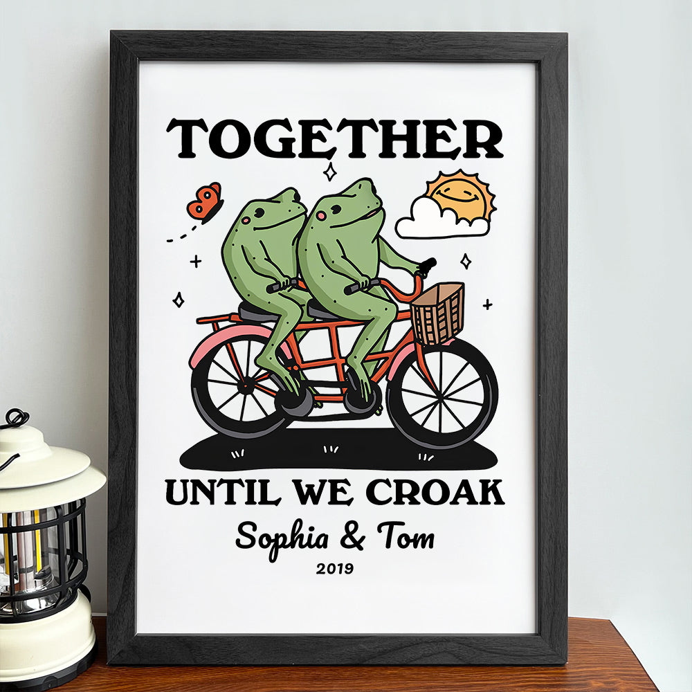 50%OFF⭐️Personalized Couple Print, Custom Frog Illustration Frame
