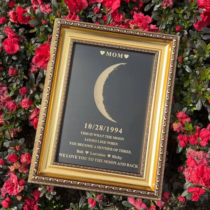 50%OFF🌔Custom Couple Art Frame/ REAL MOON PHASE - For Memory Gift