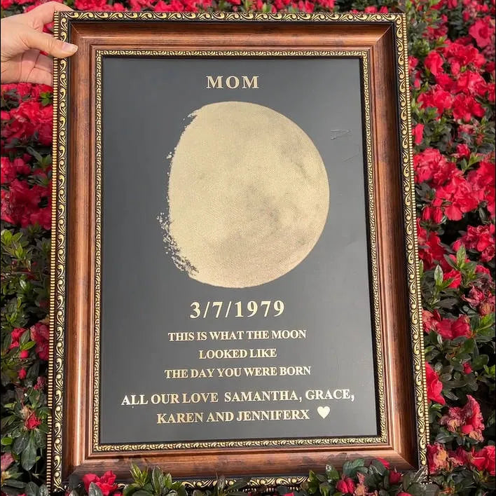 50%OFF🌔Custom Couple Art Frame/ REAL MOON PHASE - For Memory Gift
