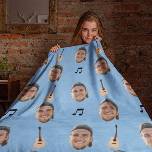 Custom Photo Face Blanket