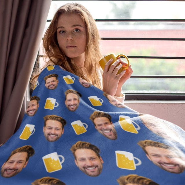 Custom Photo Face Blanket