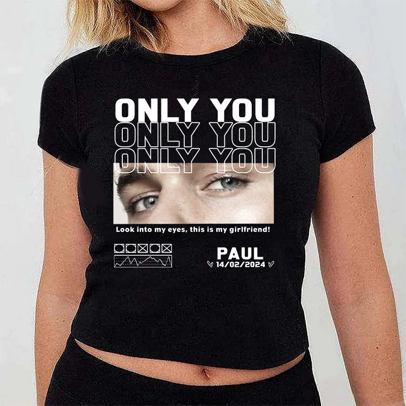 Unique Custom Eyes Photo Shirt, Valentine's Day Gift