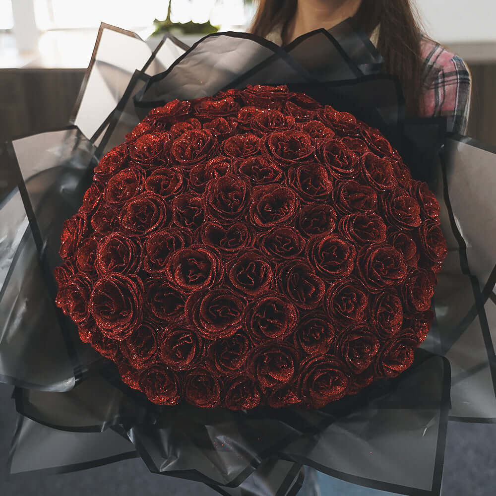 Glitter Rose Bouquet - Best Gift to Lover💕