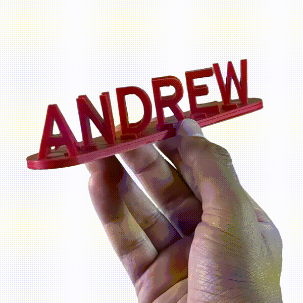 Dual Name Illusion Love 3d Printed Gift