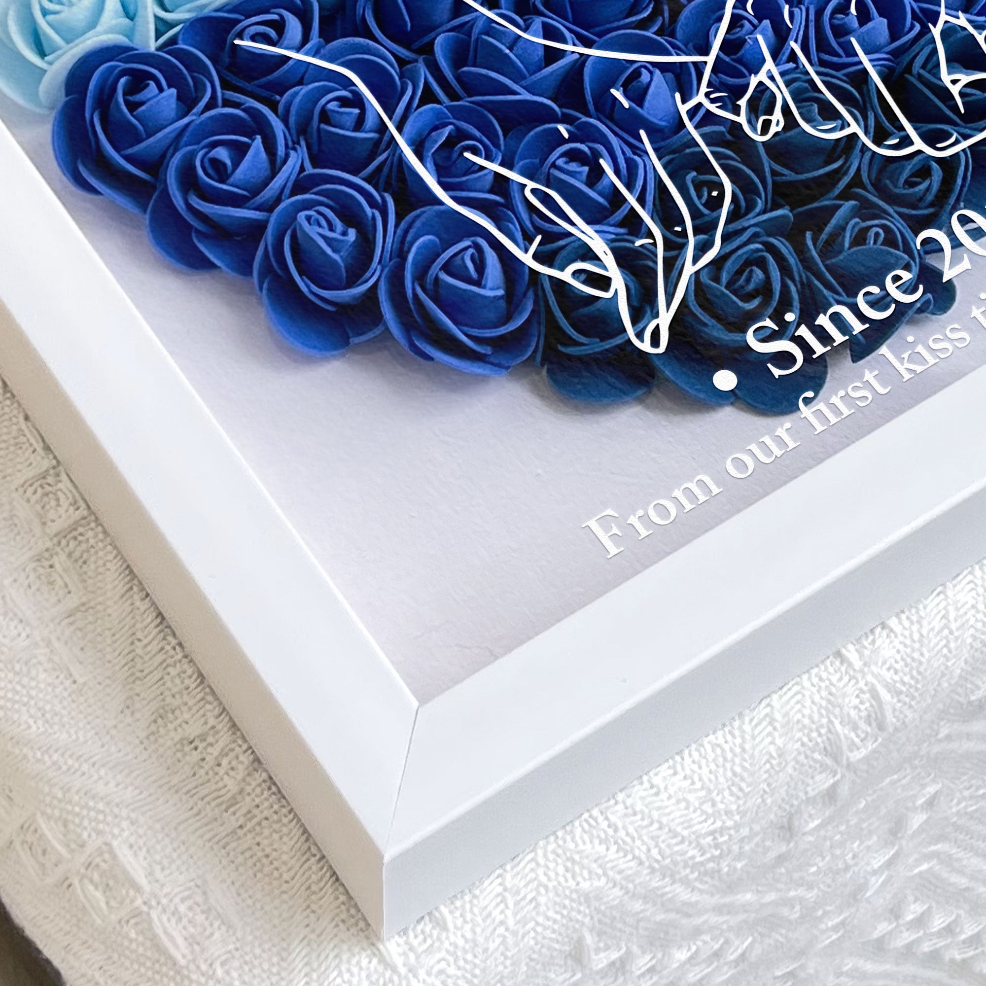 Annoying Each Other Since Couple Hands - Custom Flower Shadow Box