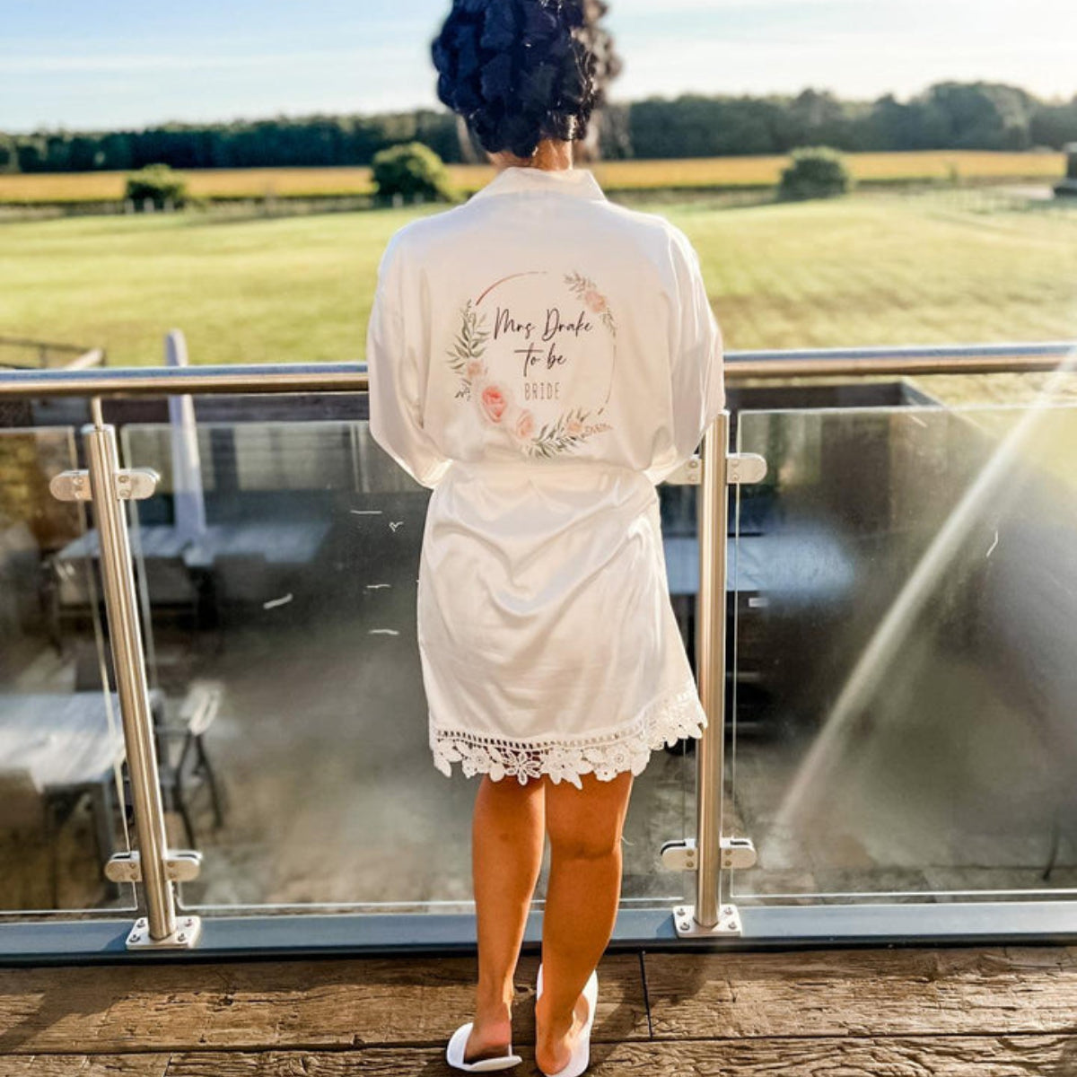 Personalized Sage Bridesmaid Robes | Bridesmaid Silk Robes