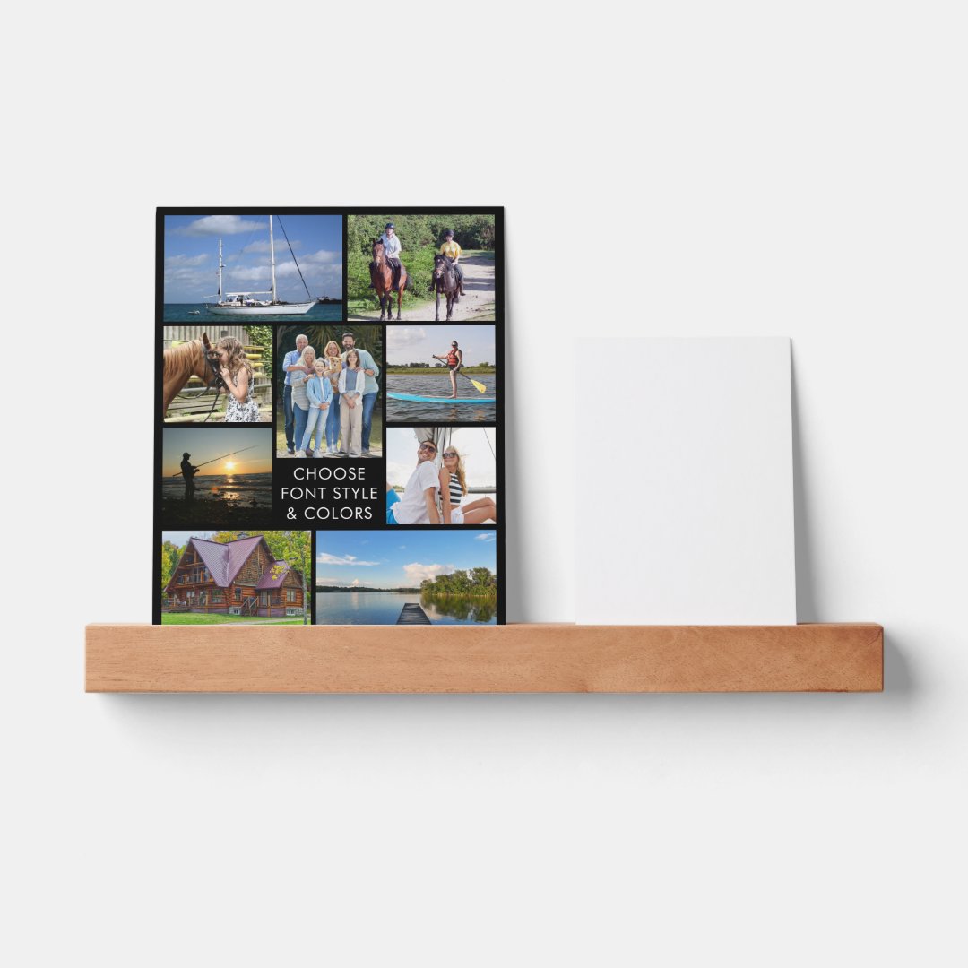 Simple Photo Collage Custom Color Personalized Picture Ledge