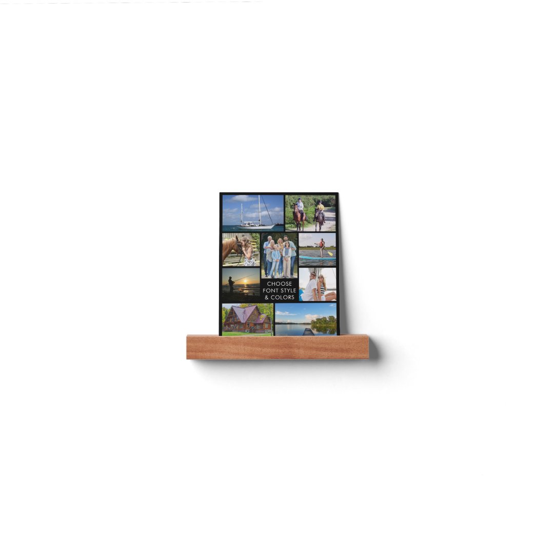 Simple Photo Collage Custom Color Personalized Picture Ledge