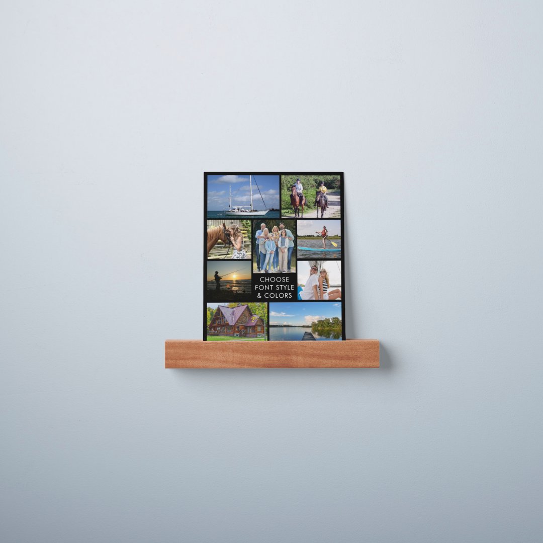 Simple Photo Collage Custom Color Personalized Picture Ledge
