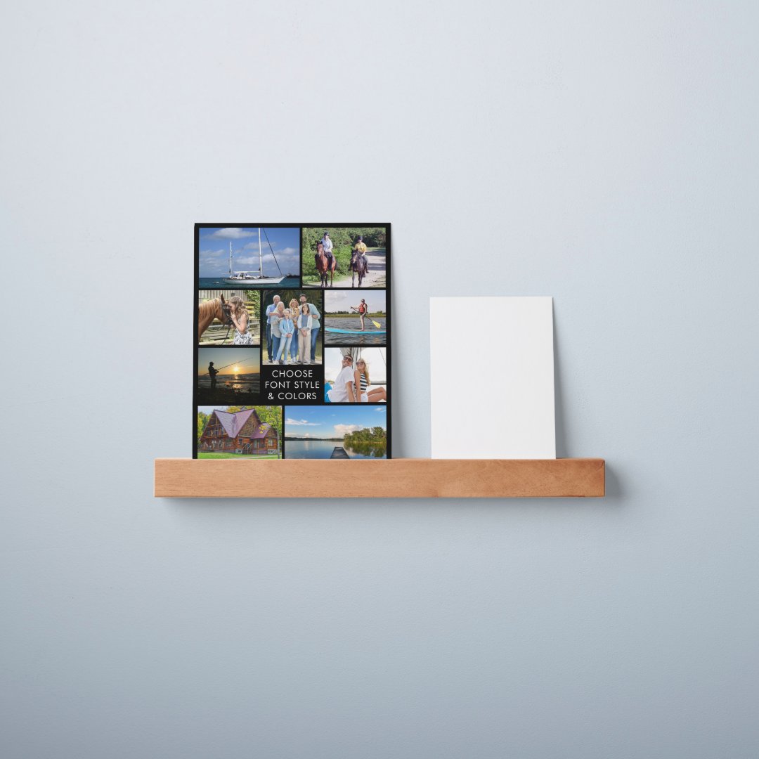 Simple Photo Collage Custom Color Personalized Picture Ledge