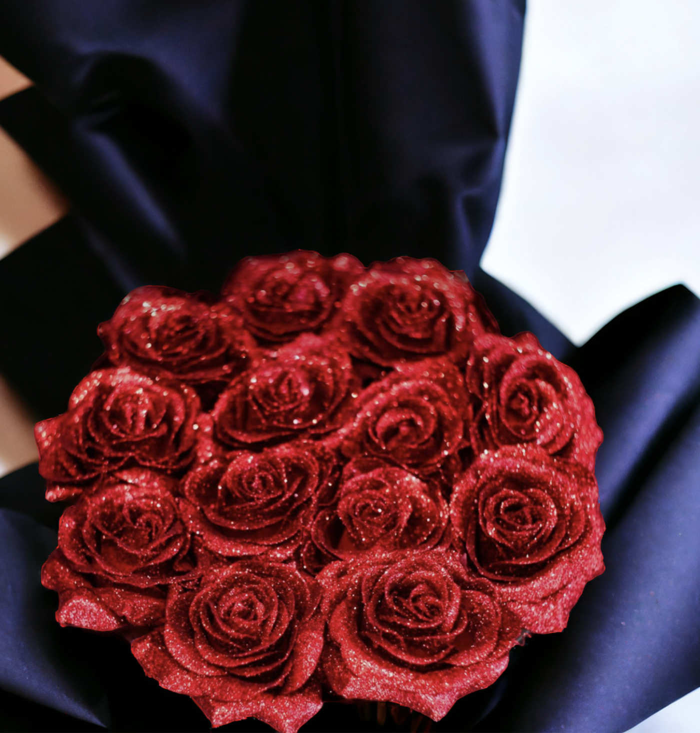 💕Beautiful Rhinestones Bouquet of Forever Glitter Roses (Never Fade)💐—Perfect Valentine's Day Gift