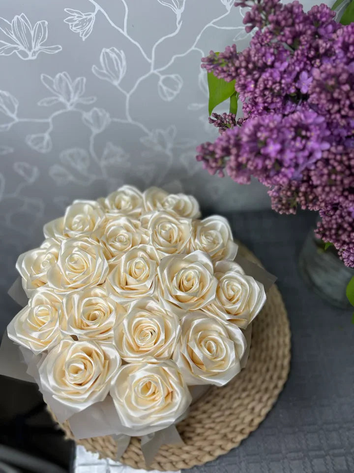 ❤️Eternal Roses - Hand Made From Satin Ribbon(Never Wither)