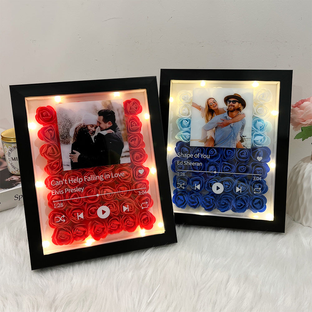 50%OFF⭐️Personalized Music Flower Shadow Box with Photo for Couples