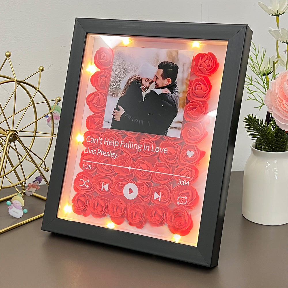 50%OFF⭐️Personalized Music Flower Shadow Box with Photo for Couples