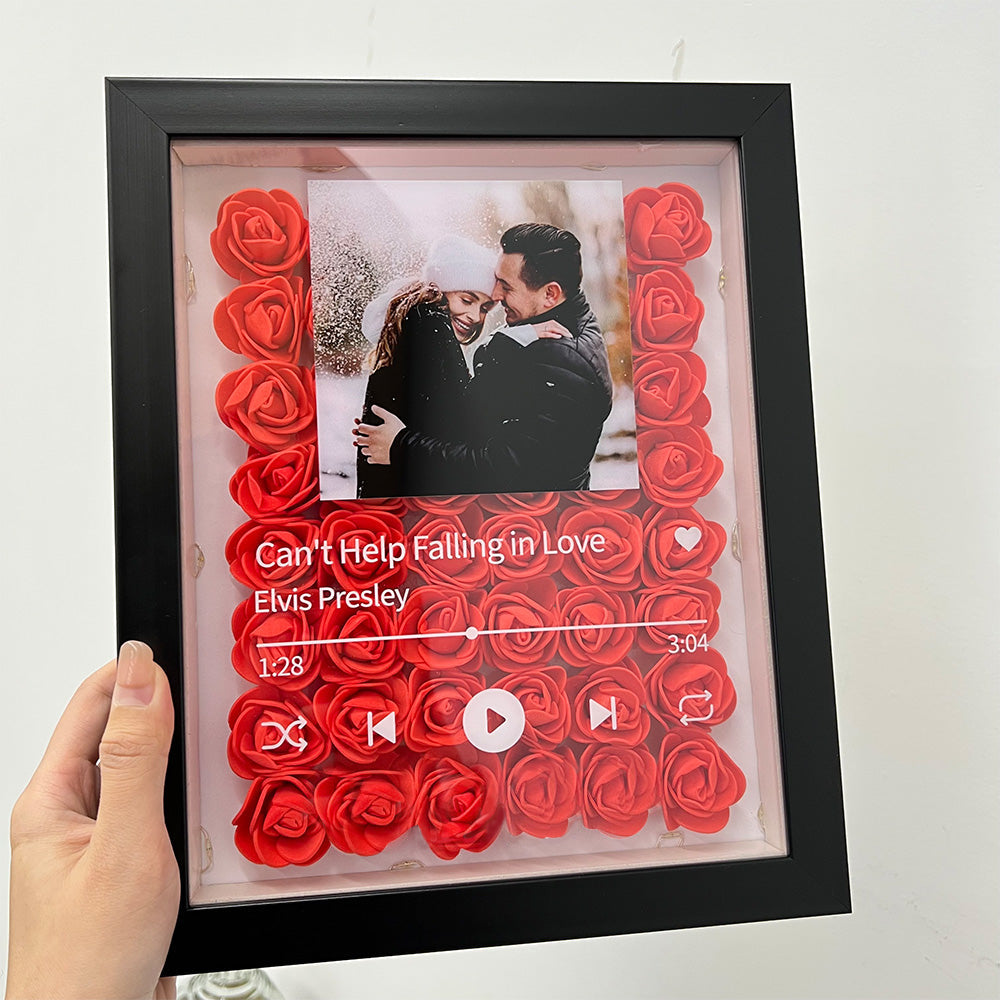 50%OFF⭐️Personalized Music Flower Shadow Box with Photo for Couples