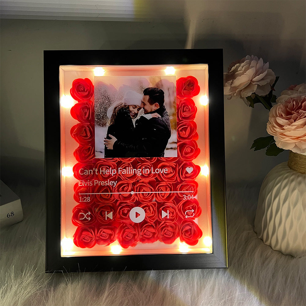 50%OFF⭐️Personalized Music Flower Shadow Box with Photo for Couples