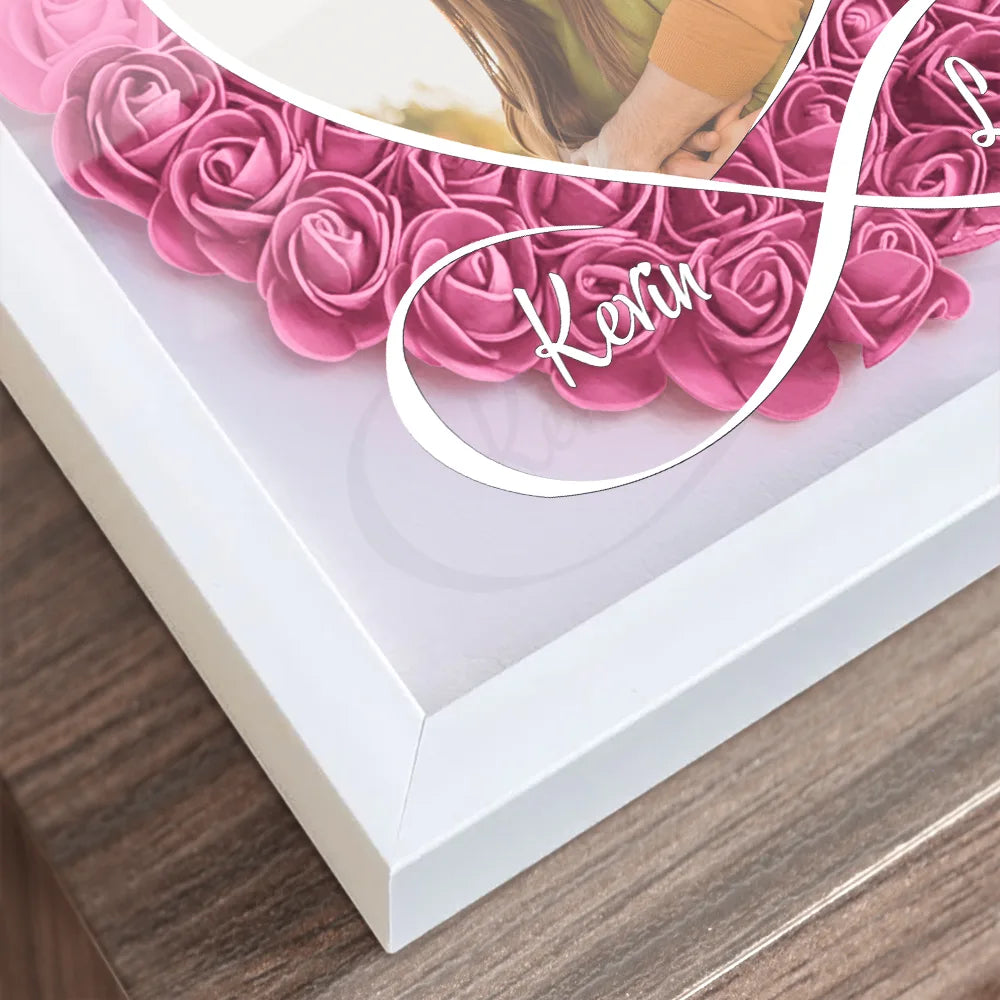Custom Photo I Love You Everyday - Personalized Flower Shadow Box