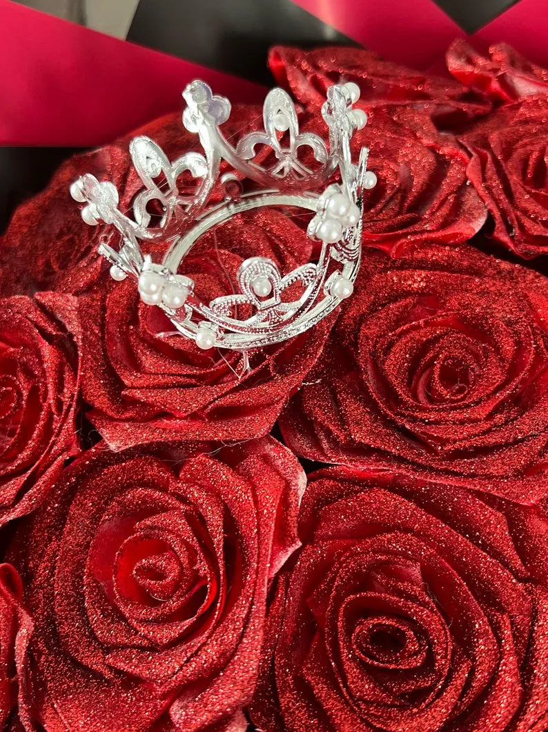 💕Beautiful Rhinestones Bouquet of Forever Glitter Roses (Never Fade)💐—Perfect Valentine's Day Gift