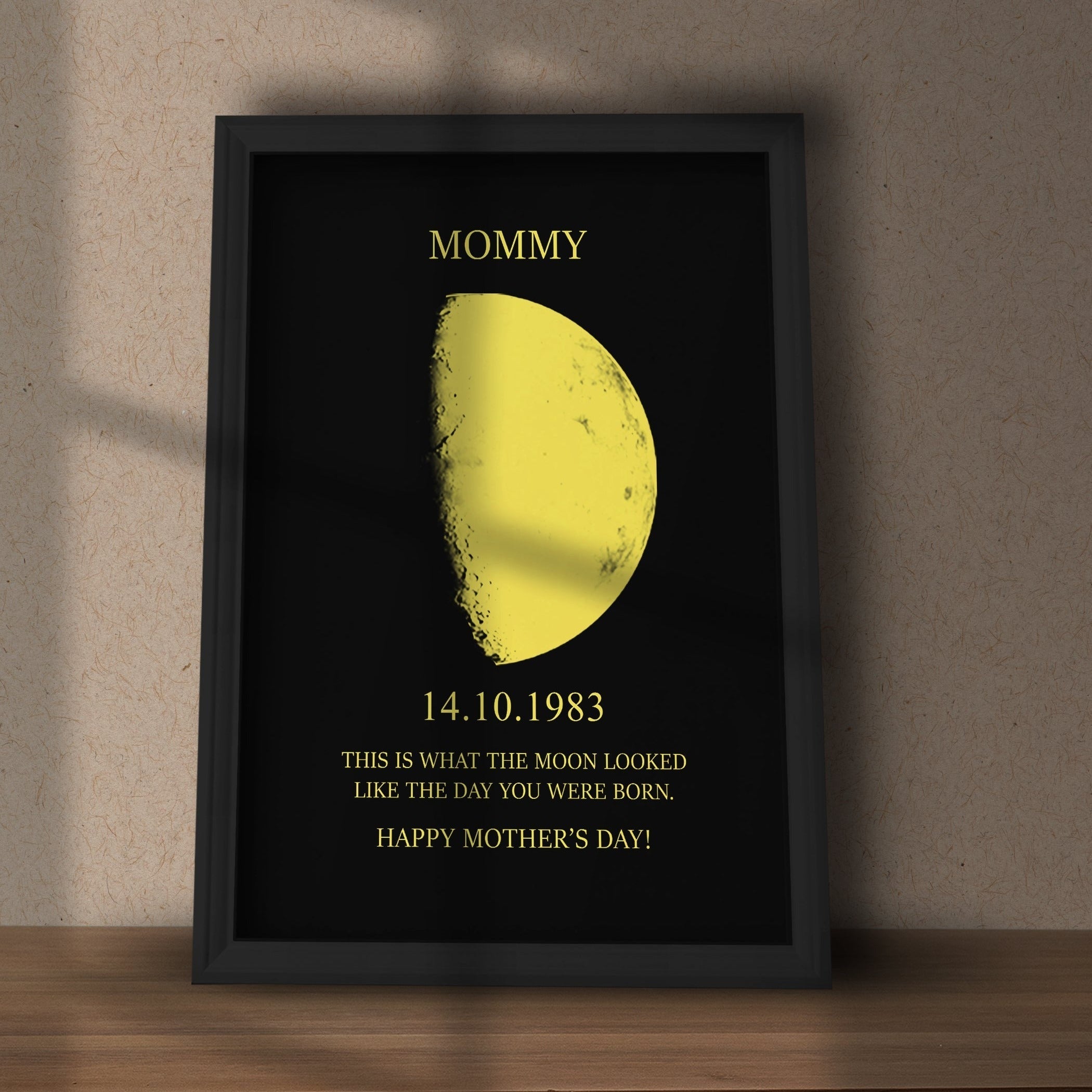 50%OFF🌔Custom Couple Art Frame/ REAL MOON PHASE - For Memory Gift