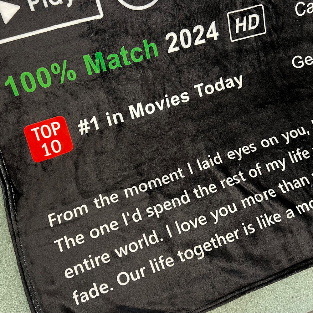 50%OFF⭐️Custom Loveflix Movie Photo Blanket