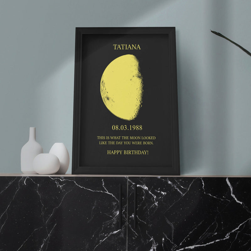50%OFF🌔Custom Couple Art Frame/ REAL MOON PHASE - For Memory Gift