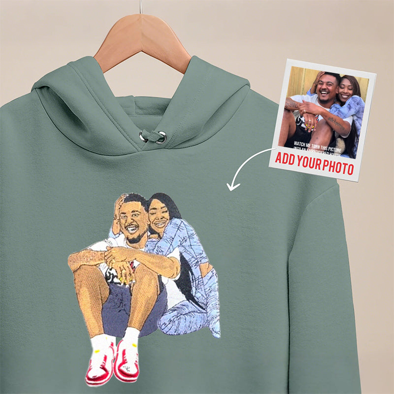Custom Couple Full Color Embroidered Sweatshirt - ๐ Best Gifts to Lover ๐