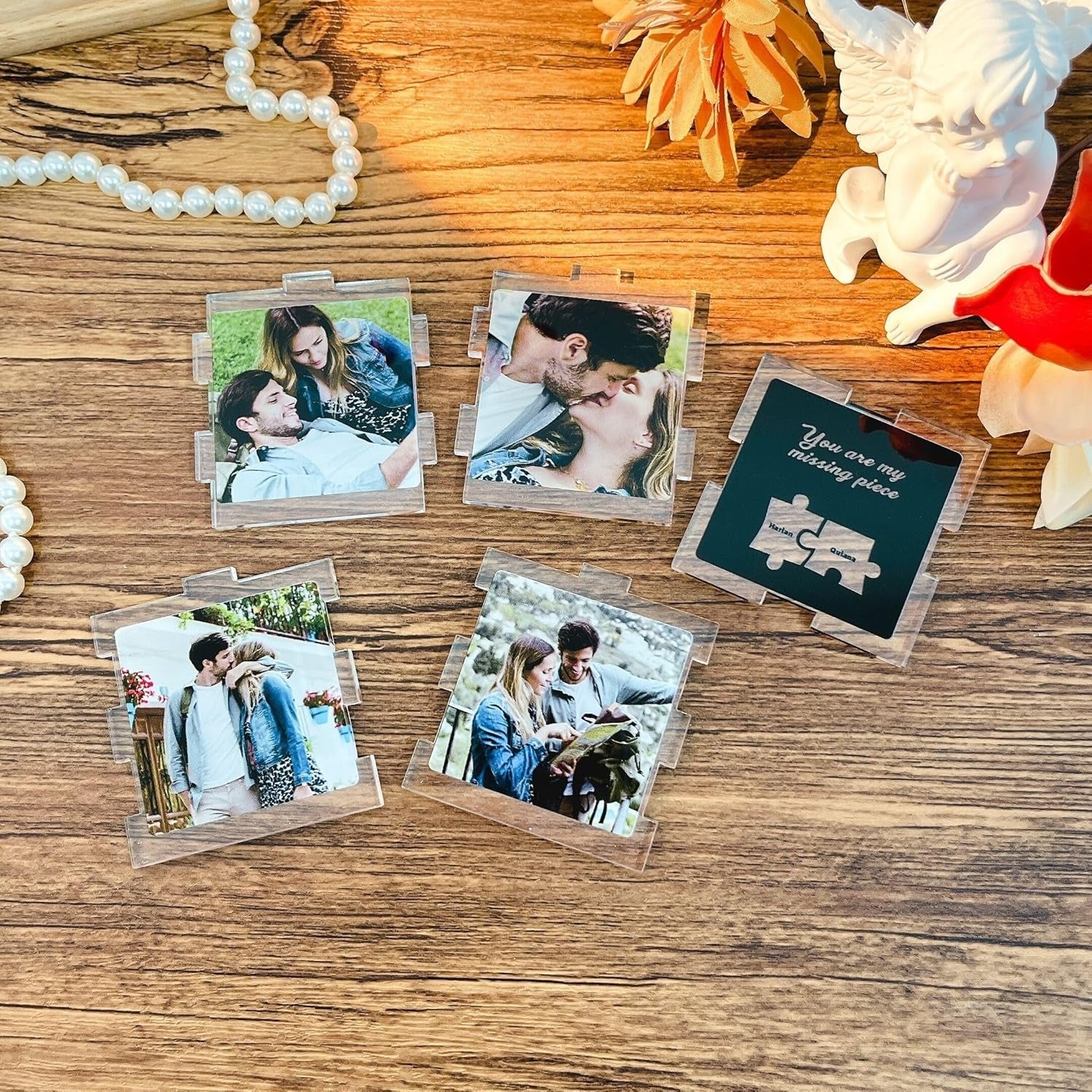You are my missing piece-Personalized acrylic photo night light for couples