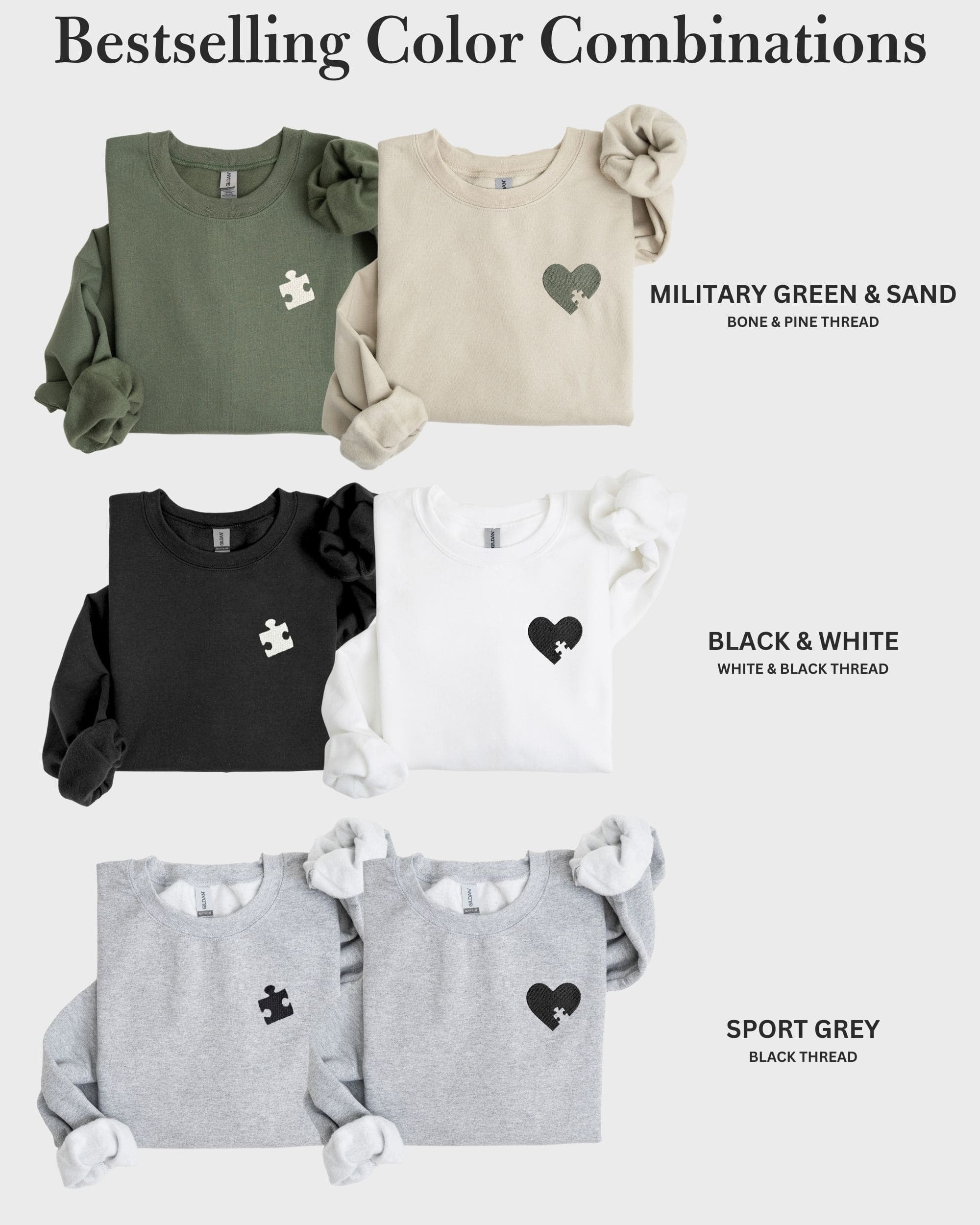 Couple Embroidered Sweatshirt – You Are My Missing Piece