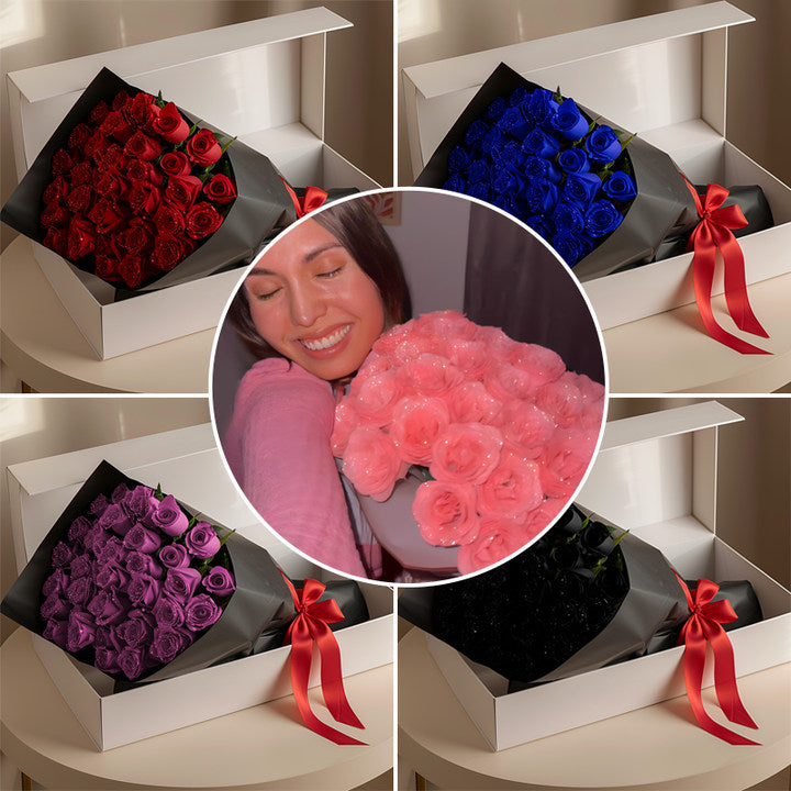 Glitter Rose Bouquet - Best Gift to Lover💕