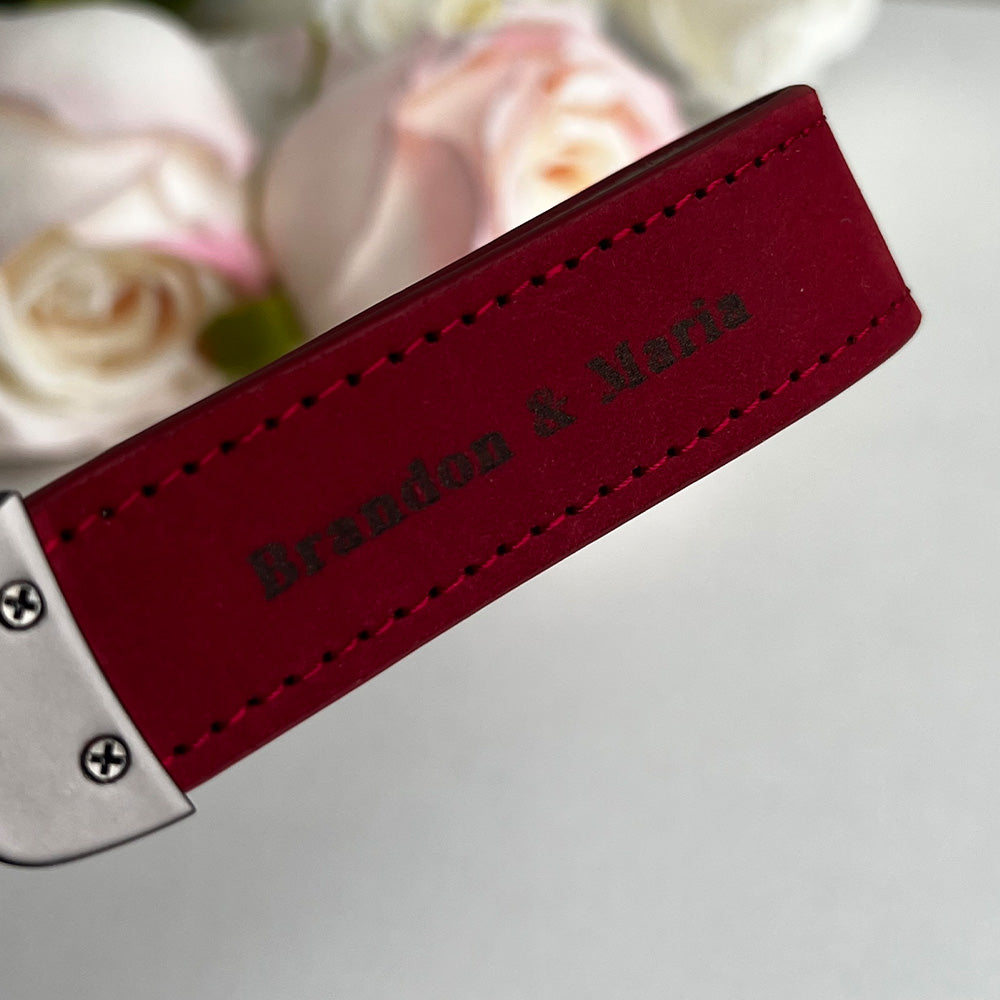 Drive Safe My Love - Personalized Laser Engraved Leather Crystal Photo KeyChain