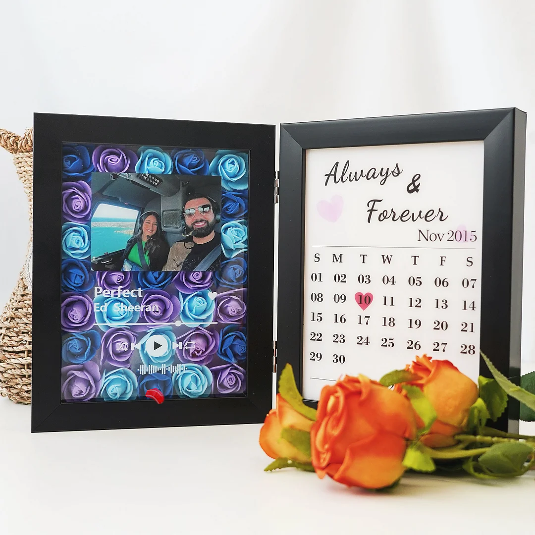 đșNew Custom Music Flowers Frame with Anniversary