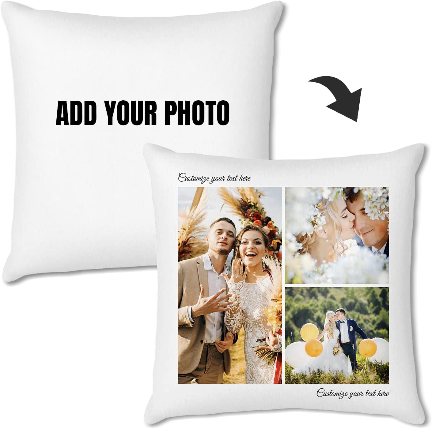 Personalized Custom Photo Throw Pillow