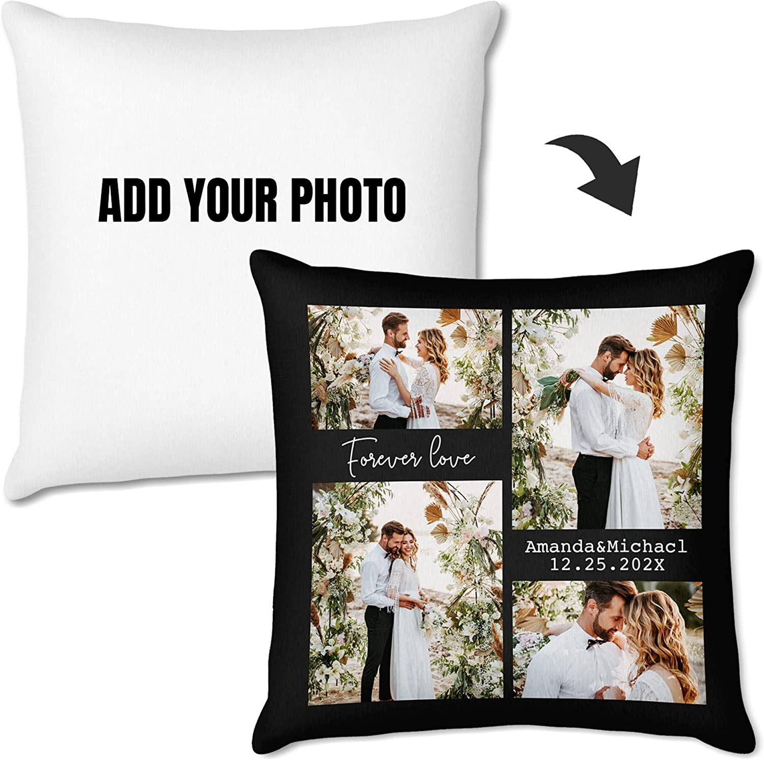 Personalized Custom Photo Throw Pillow