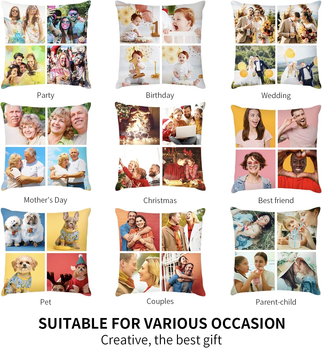 Personalized Custom Photo Throw Pillow