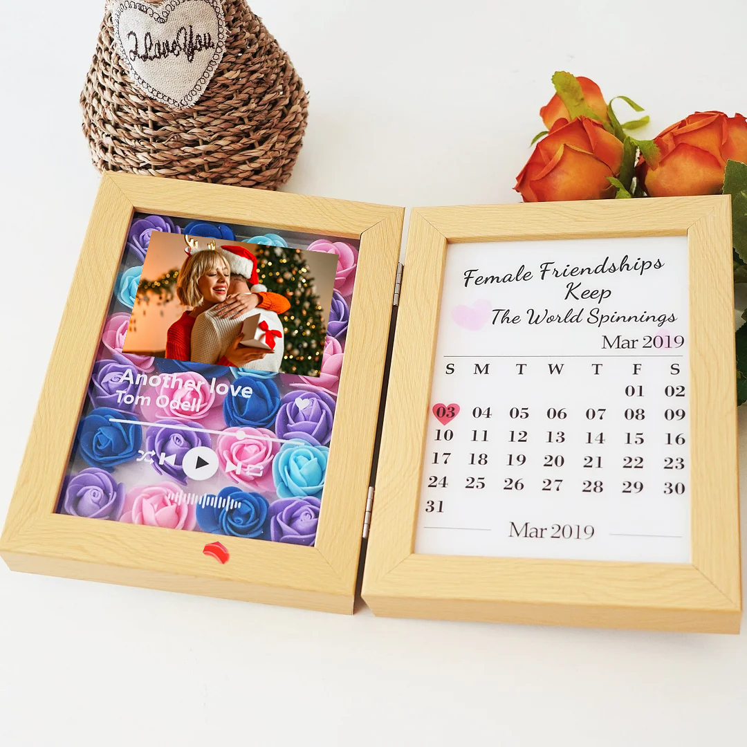 đșNew Custom Music Flowers Frame with Anniversary