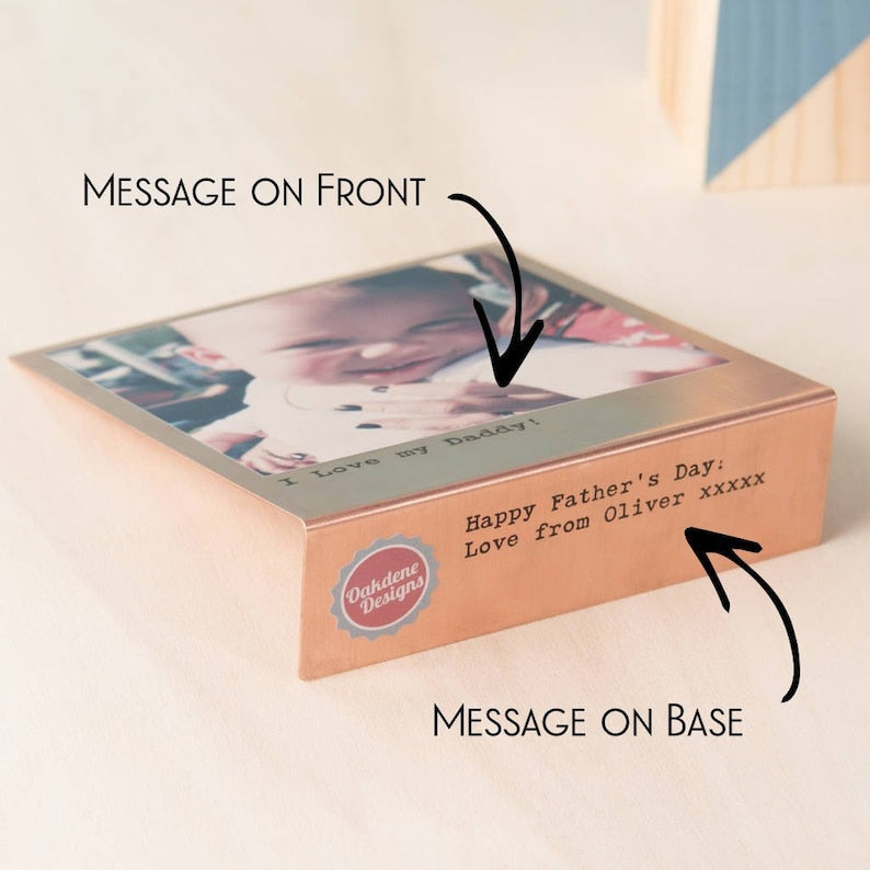 Personalised Solid Copper Photo Print