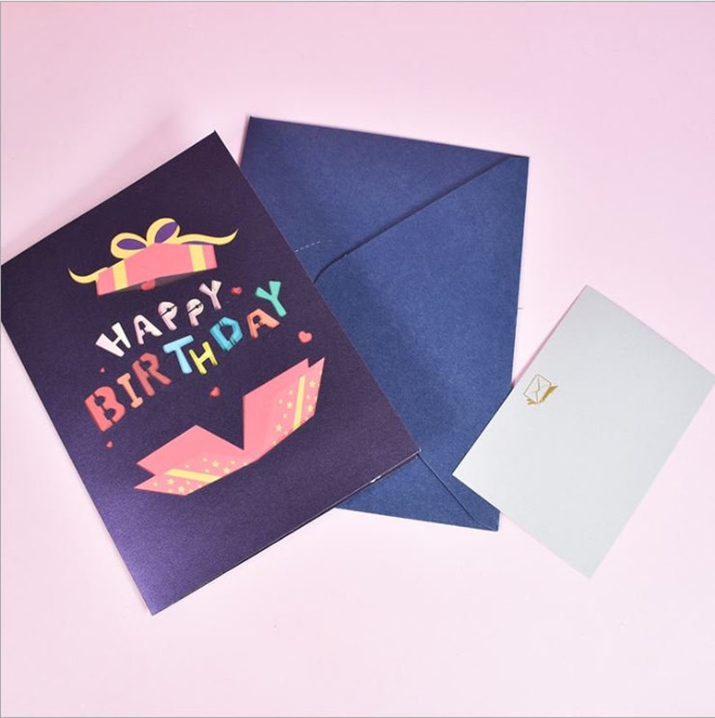 3D Pop Up Happy Birthday Cards with Colorful Gift Boxes