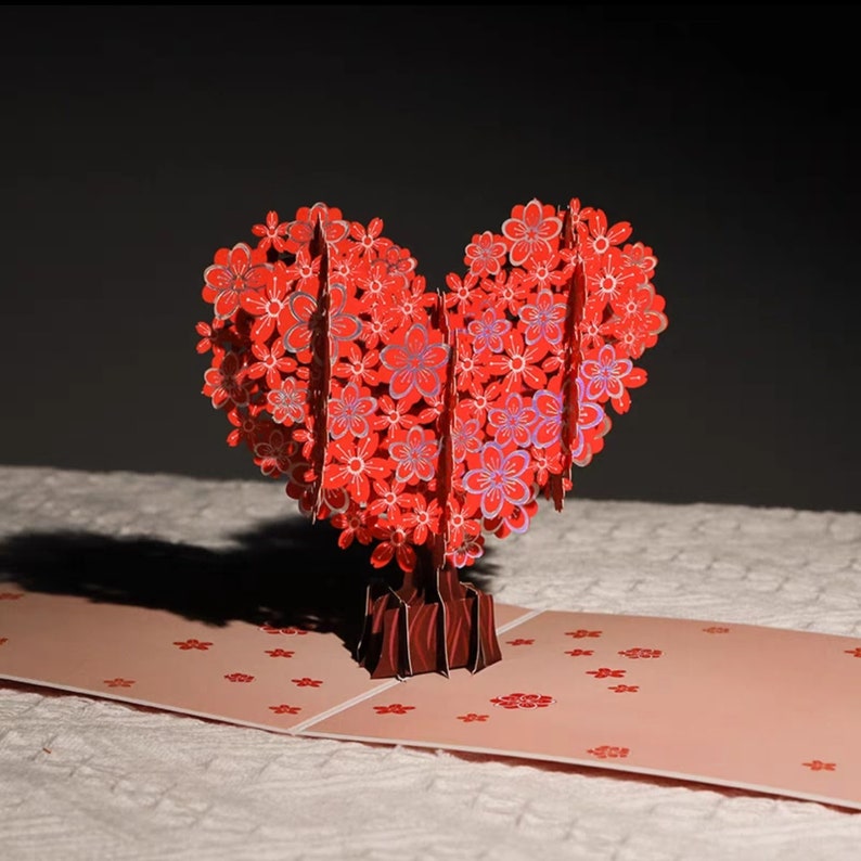 3D Love Cherry Tree - Valentines Pop Up Card