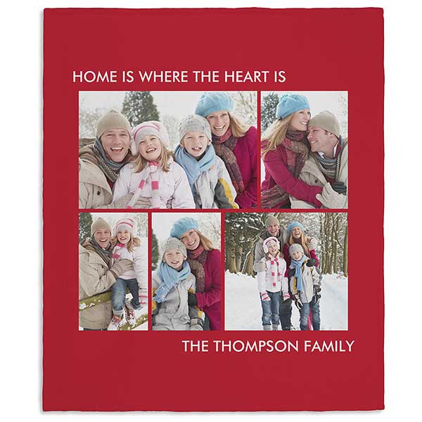 Personalized Photo Plush Fleece Photo Blanket