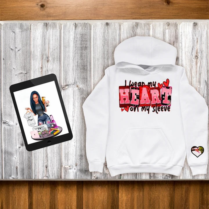 Custom I Wear My Heart On My Sleeve Sweatshirt