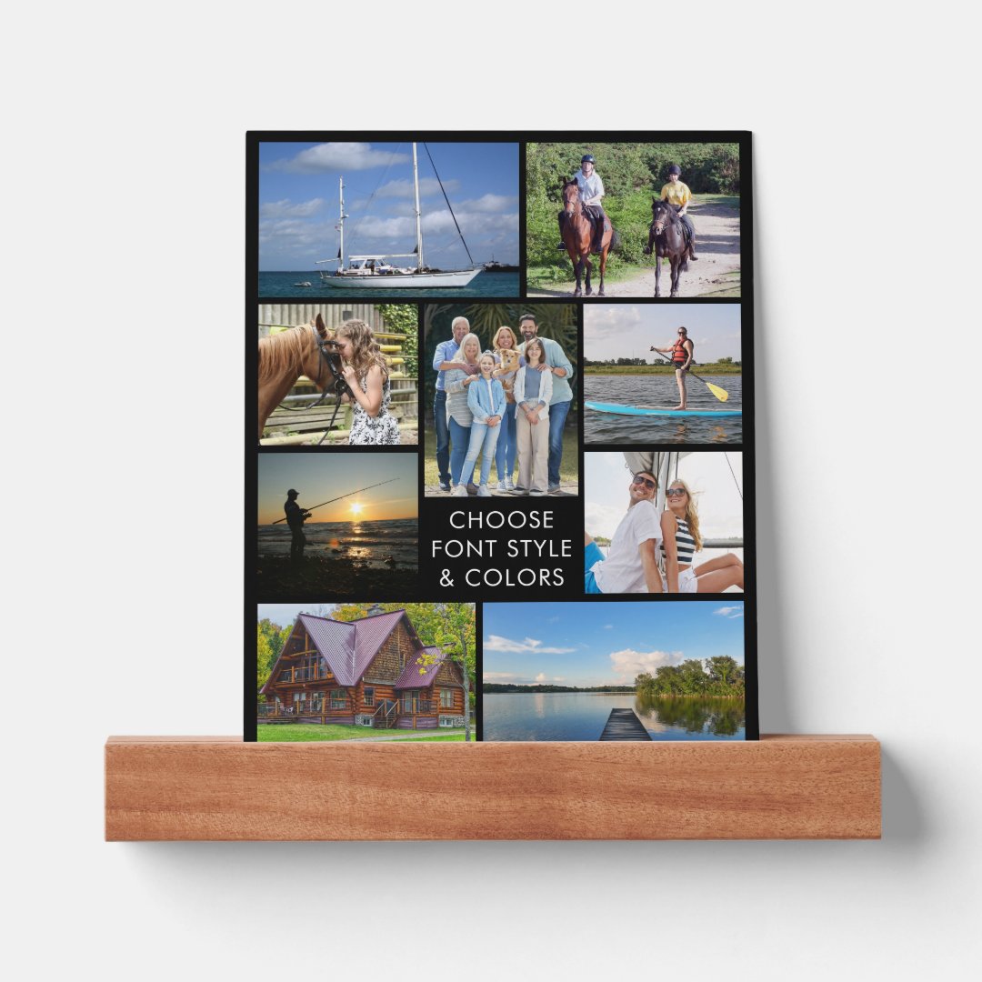 Simple Photo Collage Custom Color Personalized Picture Ledge