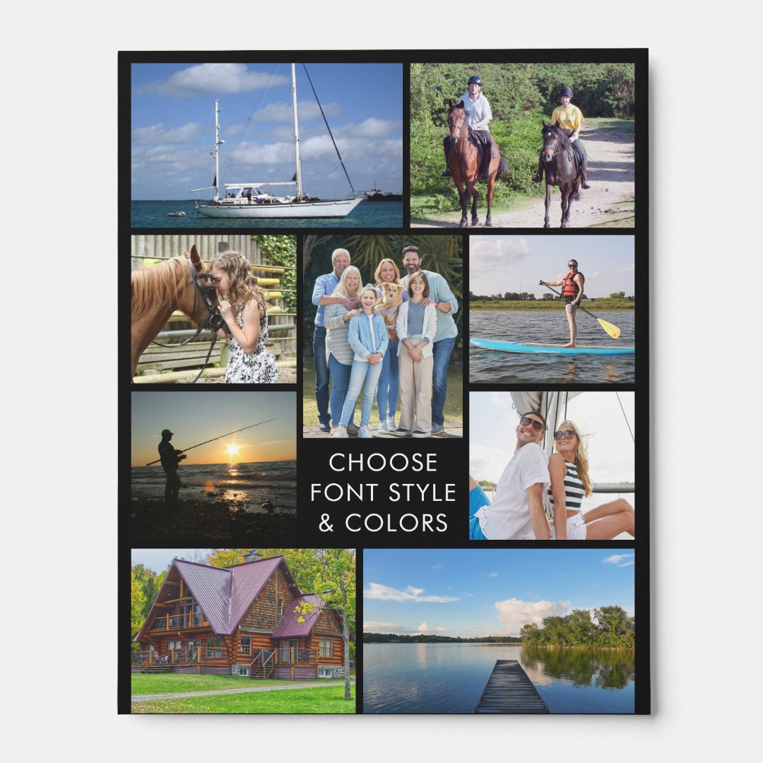 Simple Photo Collage Custom Color Personalized Picture Ledge