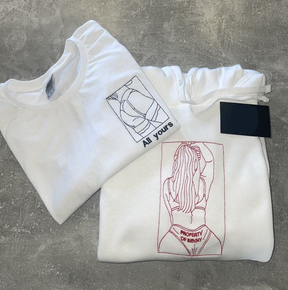 Custom Embroidered Sweatshirt – Personalized Sexy Portrait Gift for Him 💕🔥