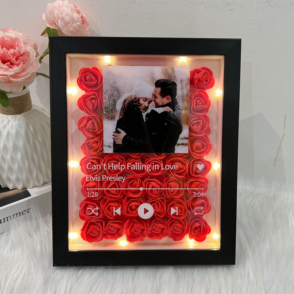 50%OFF⭐️Personalized Music Flower Shadow Box with Photo for Couples
