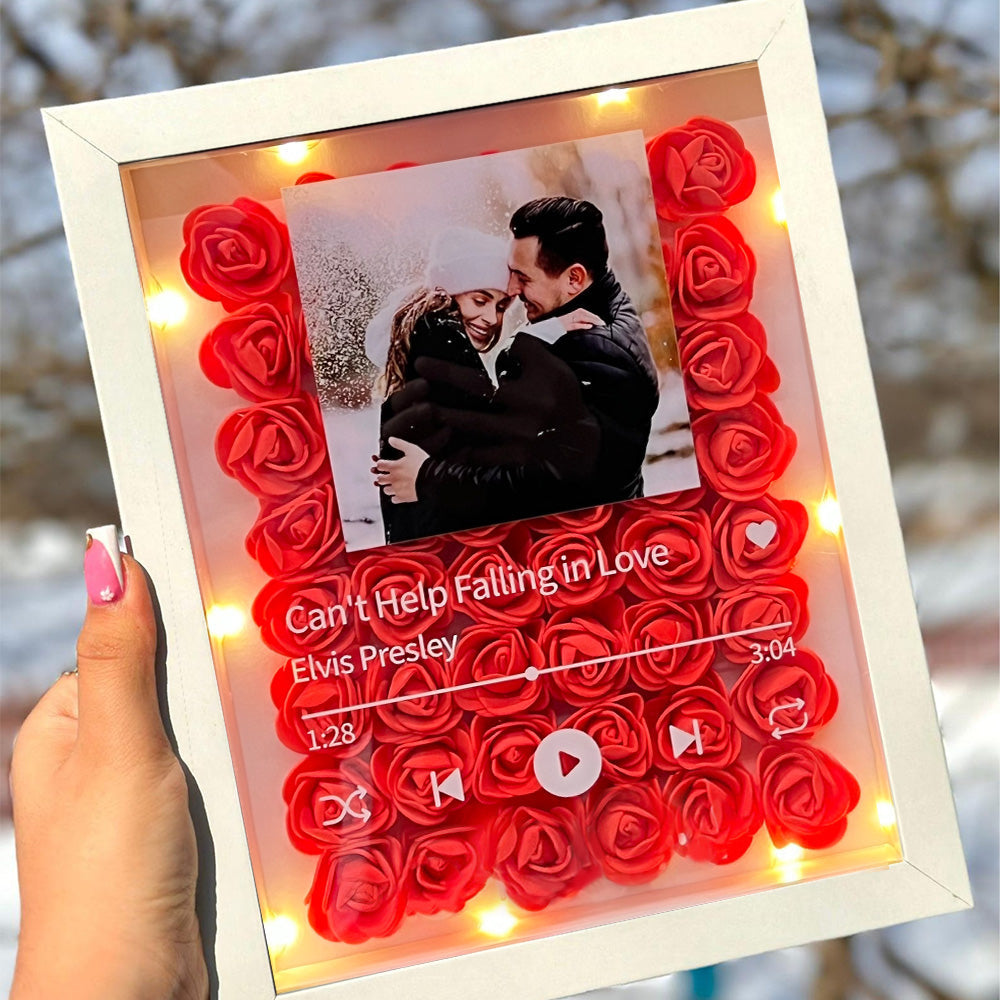 50%OFF⭐️Personalized Music Flower Shadow Box with Photo for Couples